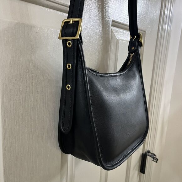 Vintage Coach Janice Legacy Bag 9950 Black Leather Crossbody Shoulder Bag - Picture 12 of 16